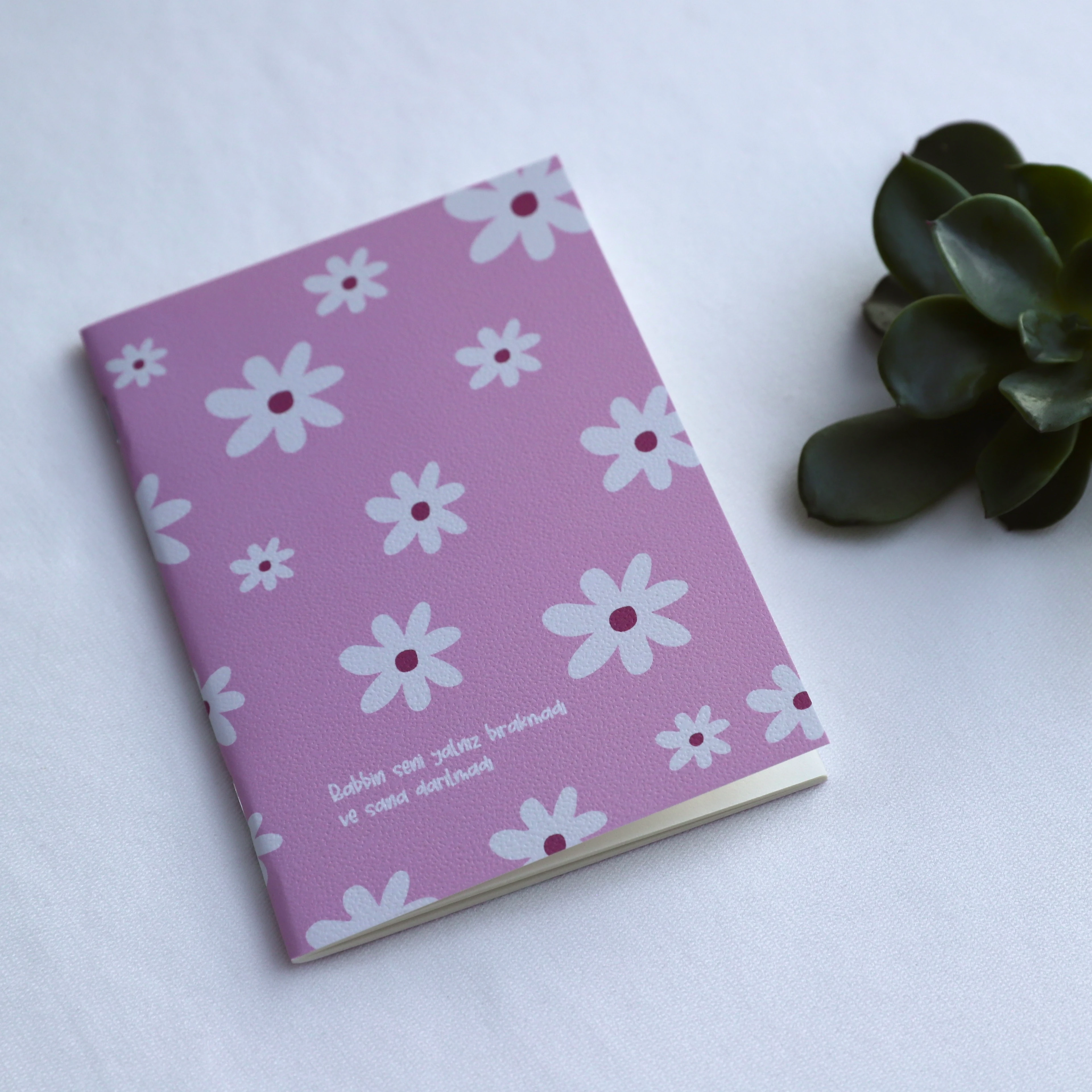 Mini Defter / papatya - pembe