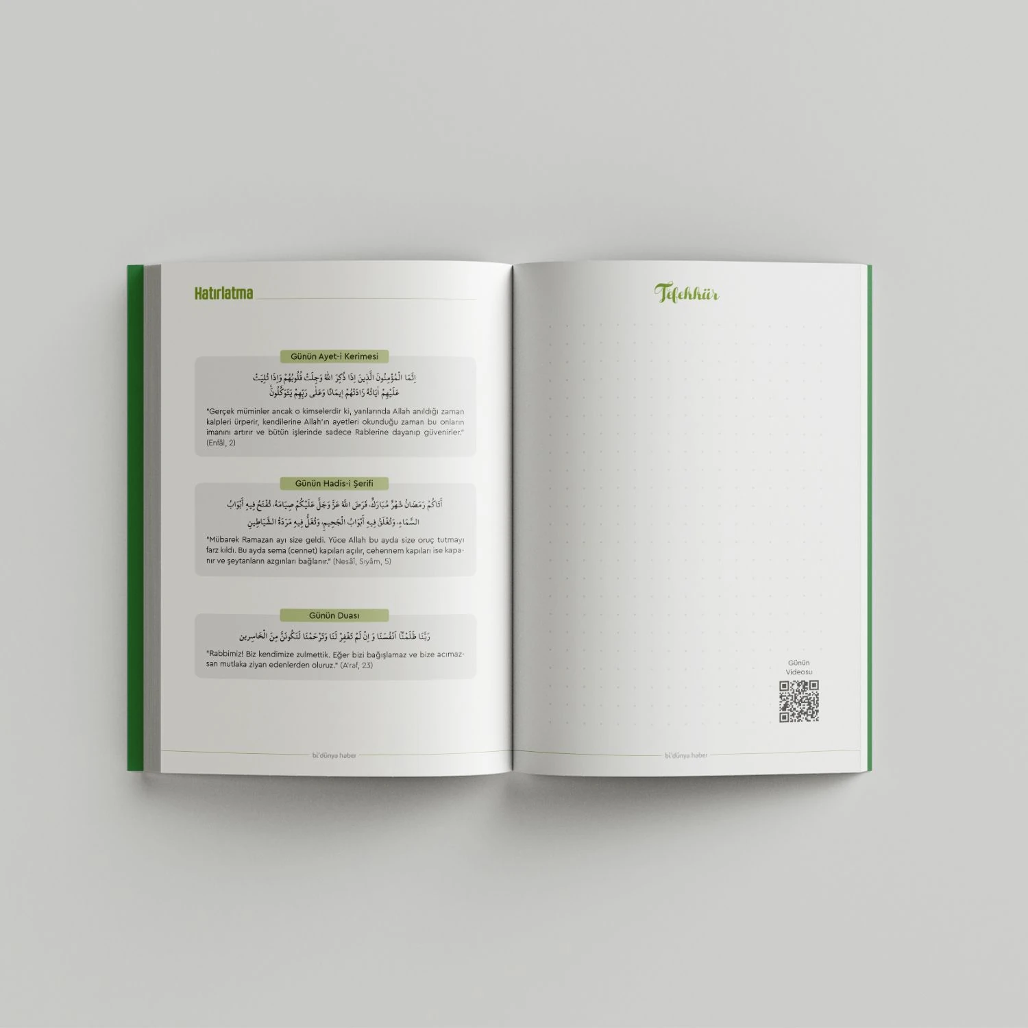 Ramazan Ajandası / İnce Kapak / Turkuaz