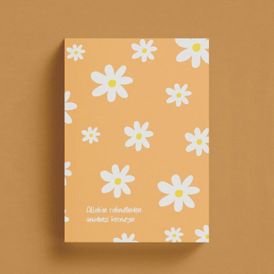İslami Defter / Papatya Turuncu / Sayfaları ayet hadisli