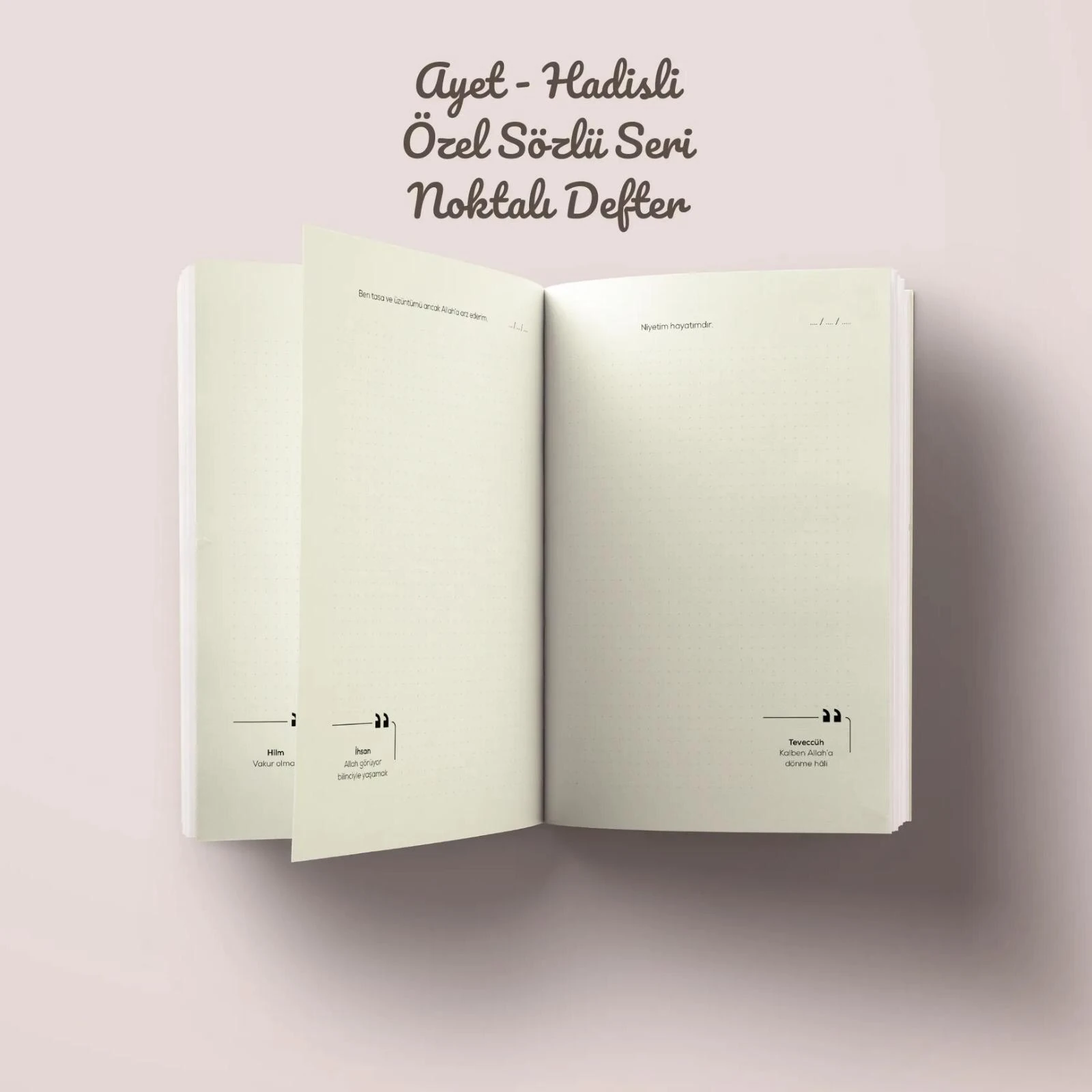 İslami Defter / Papatya Pembe / Sayfaları Ayet Hadisli