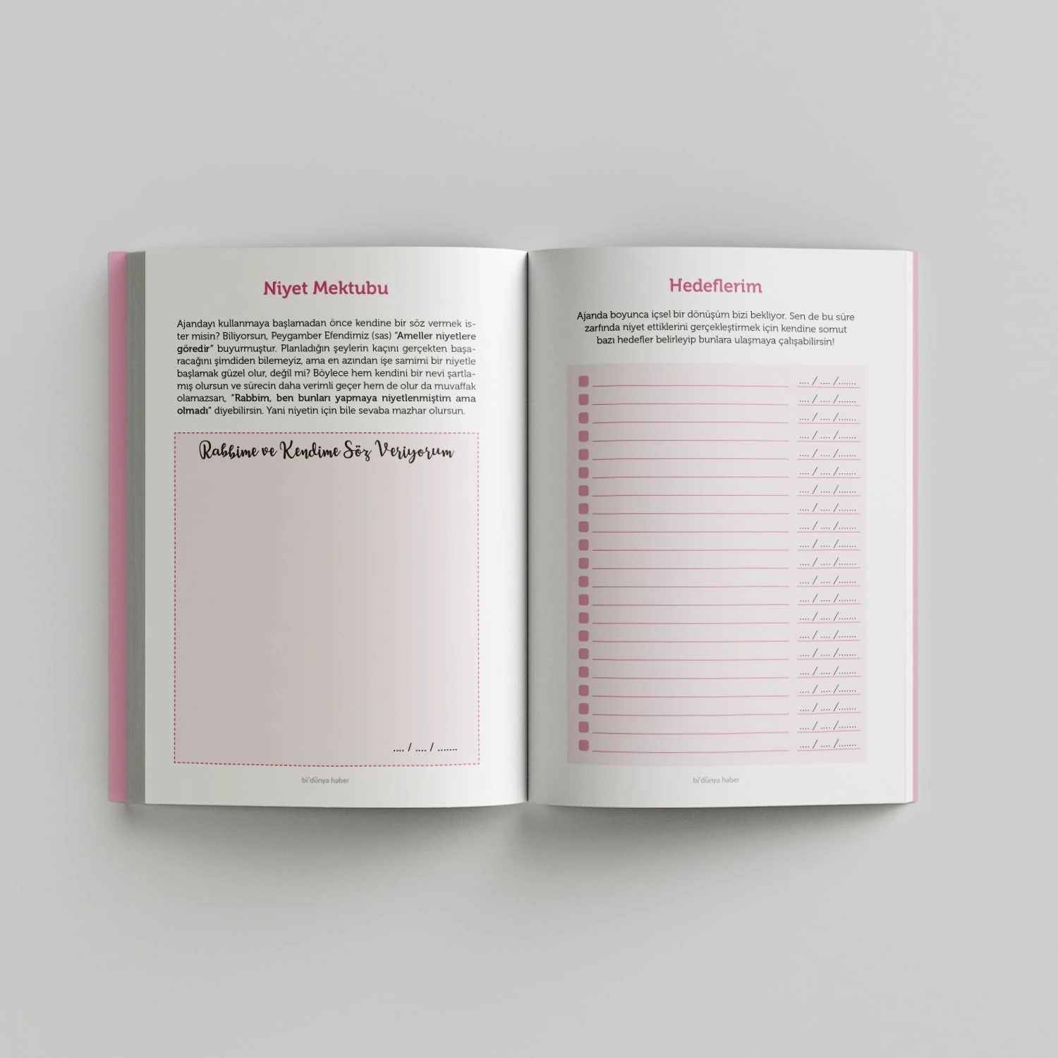 Sohbet Ajandası / Mavi / İnce Kapak (Bi' Dünya Store)