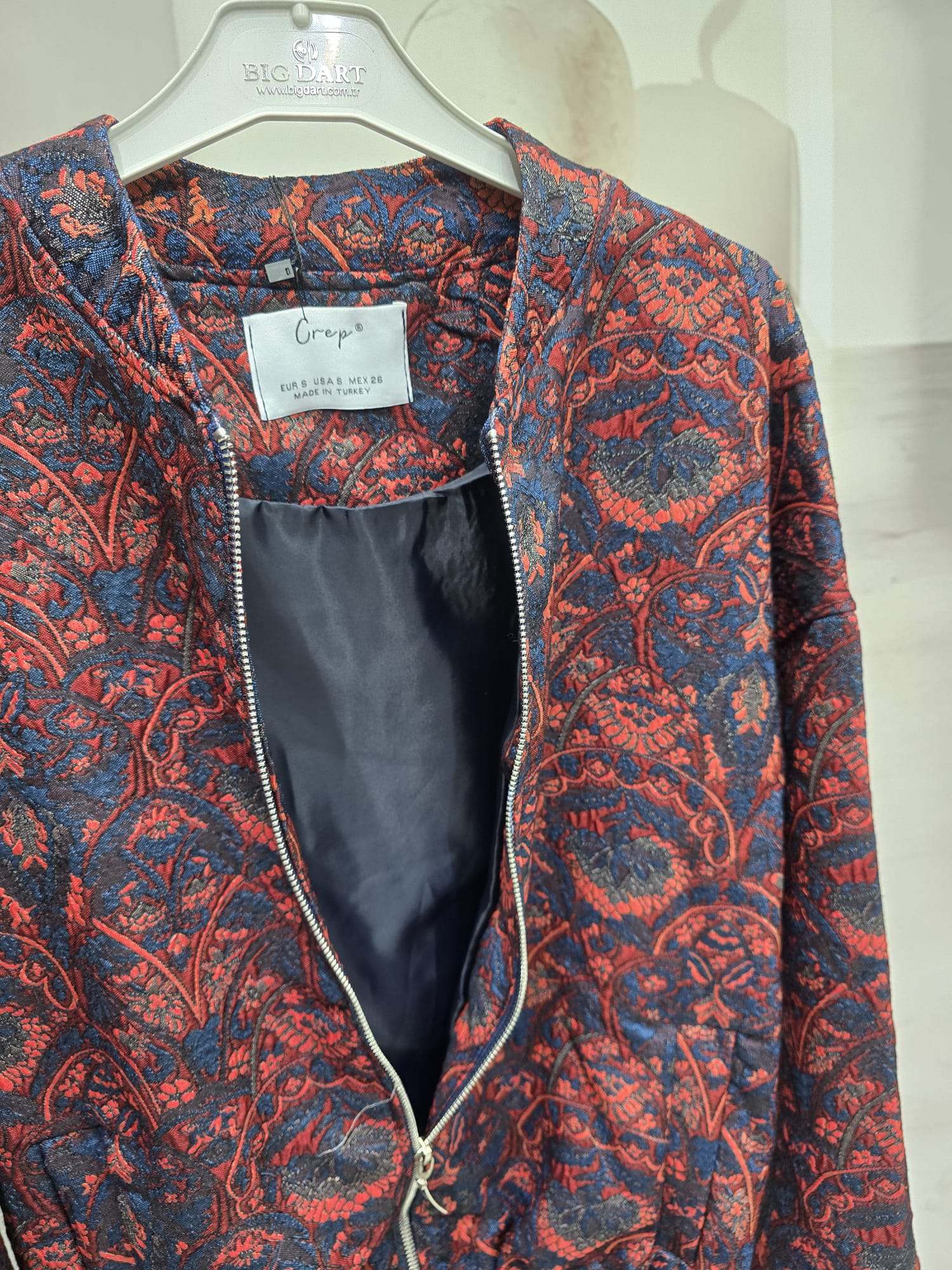 Etnik Desenli Bomber Ceket