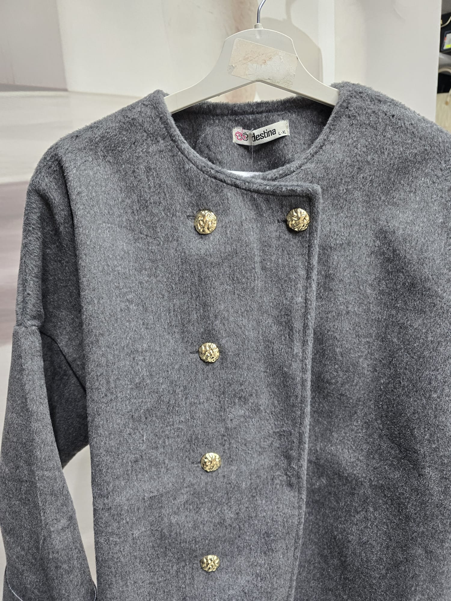 Boydan Düğmeli Kolları Duble Hırka