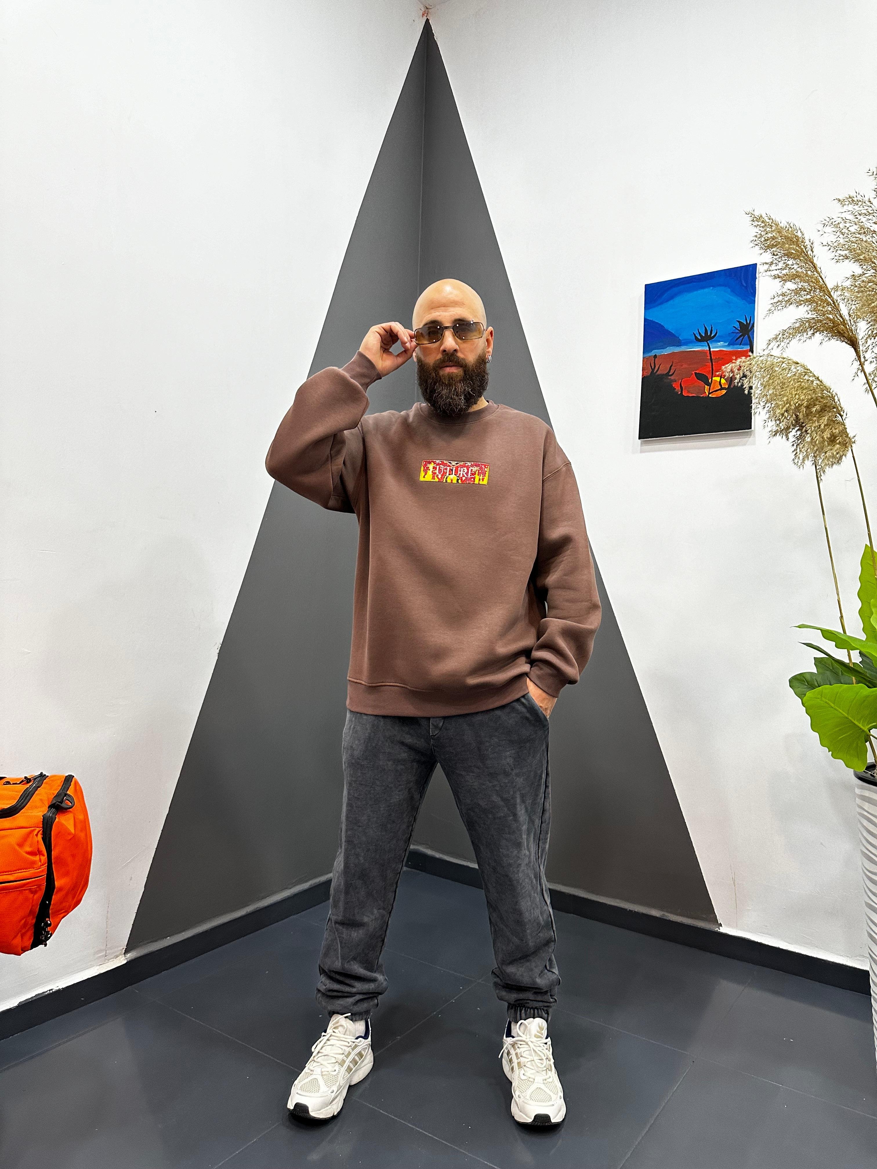 Etnik Desenli Sweatshirt
