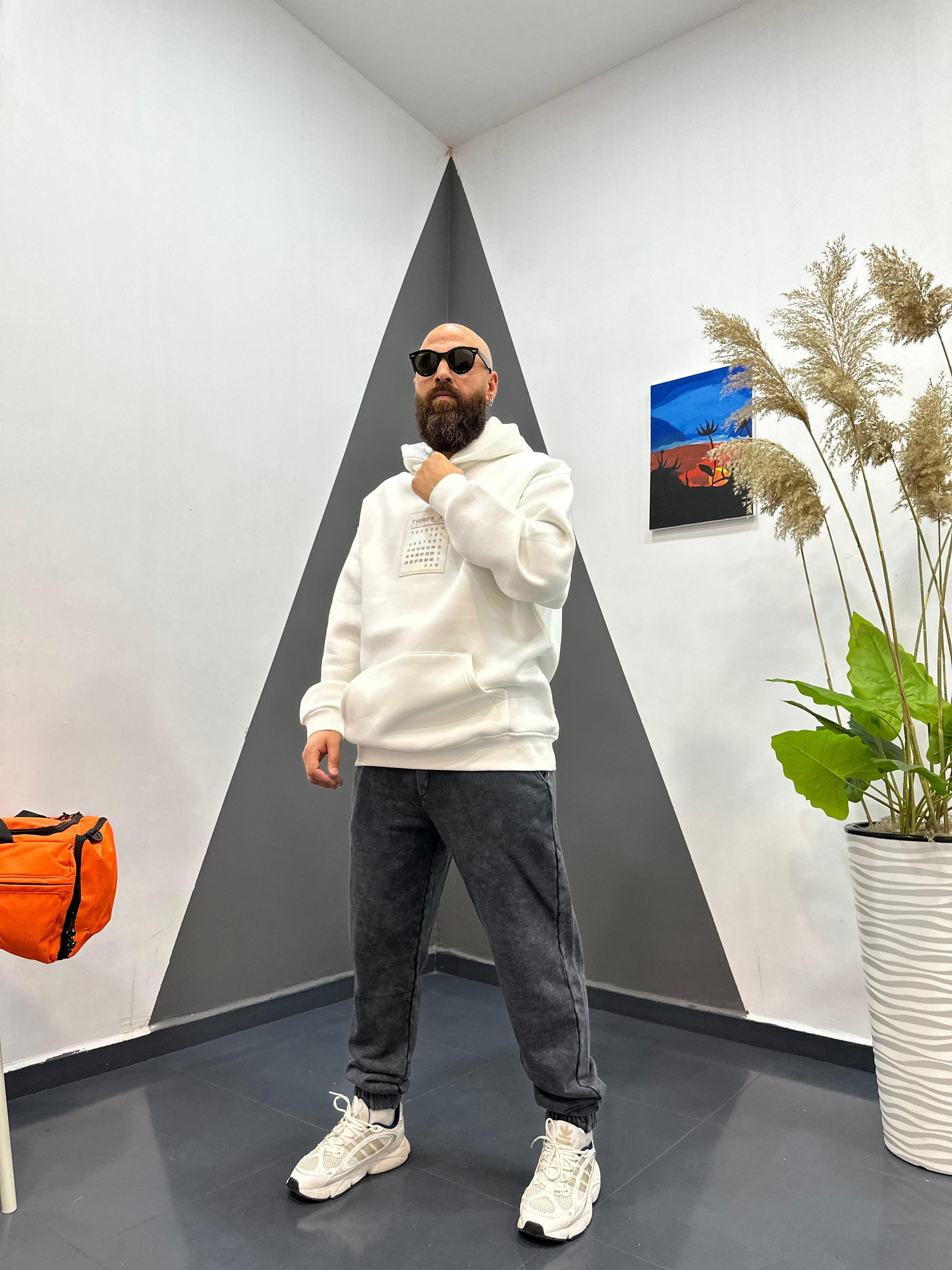 Baskılı Oversize Hoodie