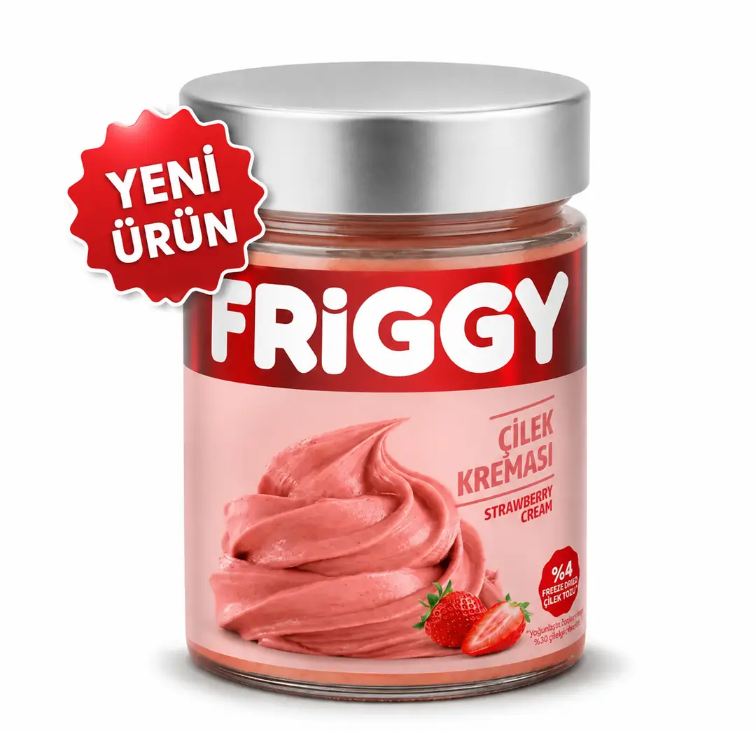 Sürülebilir Gerçek Çilek Kreması 320 gr, Strawberry Cream – Freeze