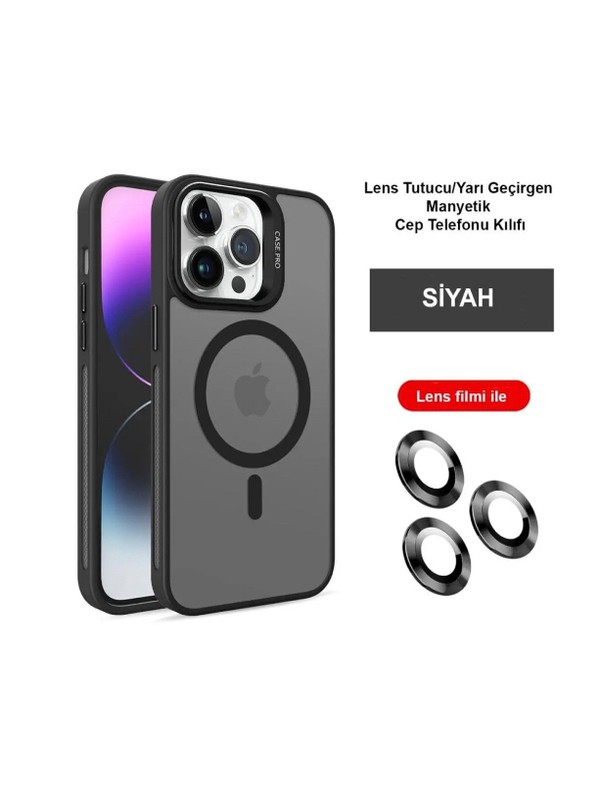 Iphone Uyumlu Standlı Case Pro Lensli Magsafe Destekli Kılıf