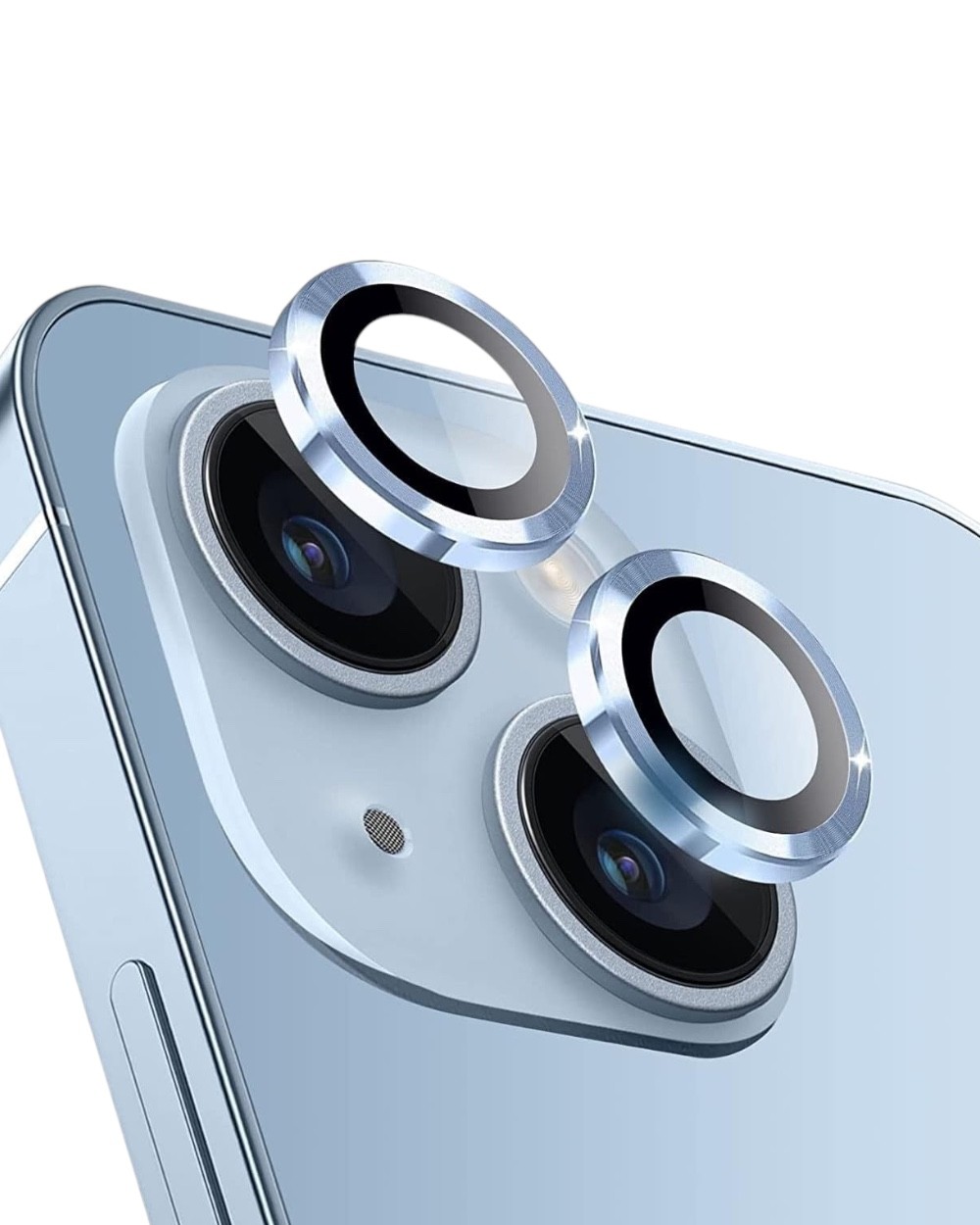 Iphone 14 - 14 Plus Uyumlu Takma Aparatlı Cam Safir Kamera Lens Koruyucu