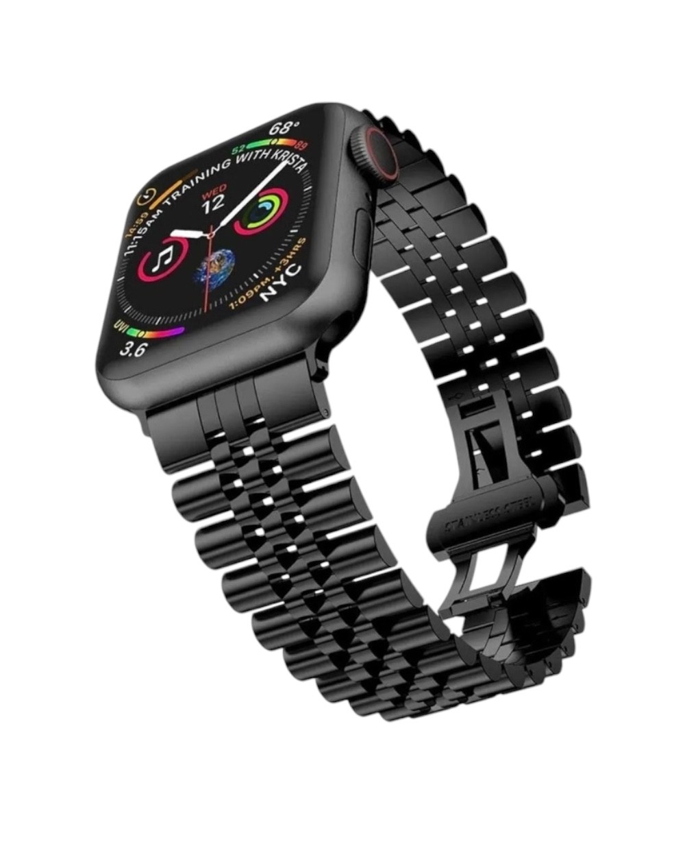 Apple Watch Uyumlu Olexi Loop Çelik Kordon - OLEXİ SİYAH