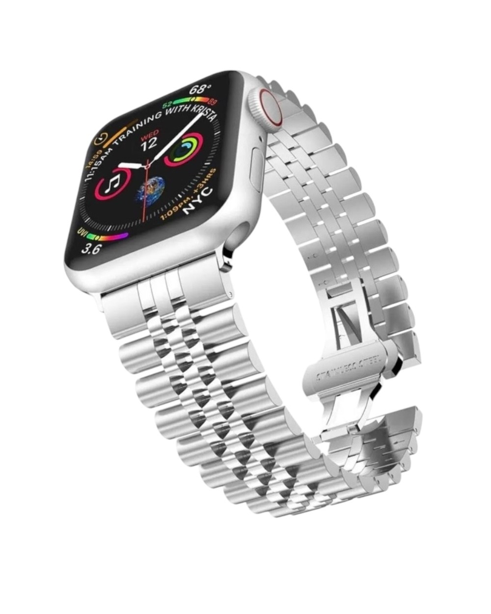 Apple Watch Uyumlu Olexi Loop Çelik Kordon - OLEXİ SİLVER