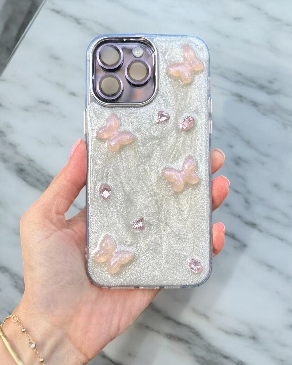 Iphone Uyumlu Simli Elegant Kılıf