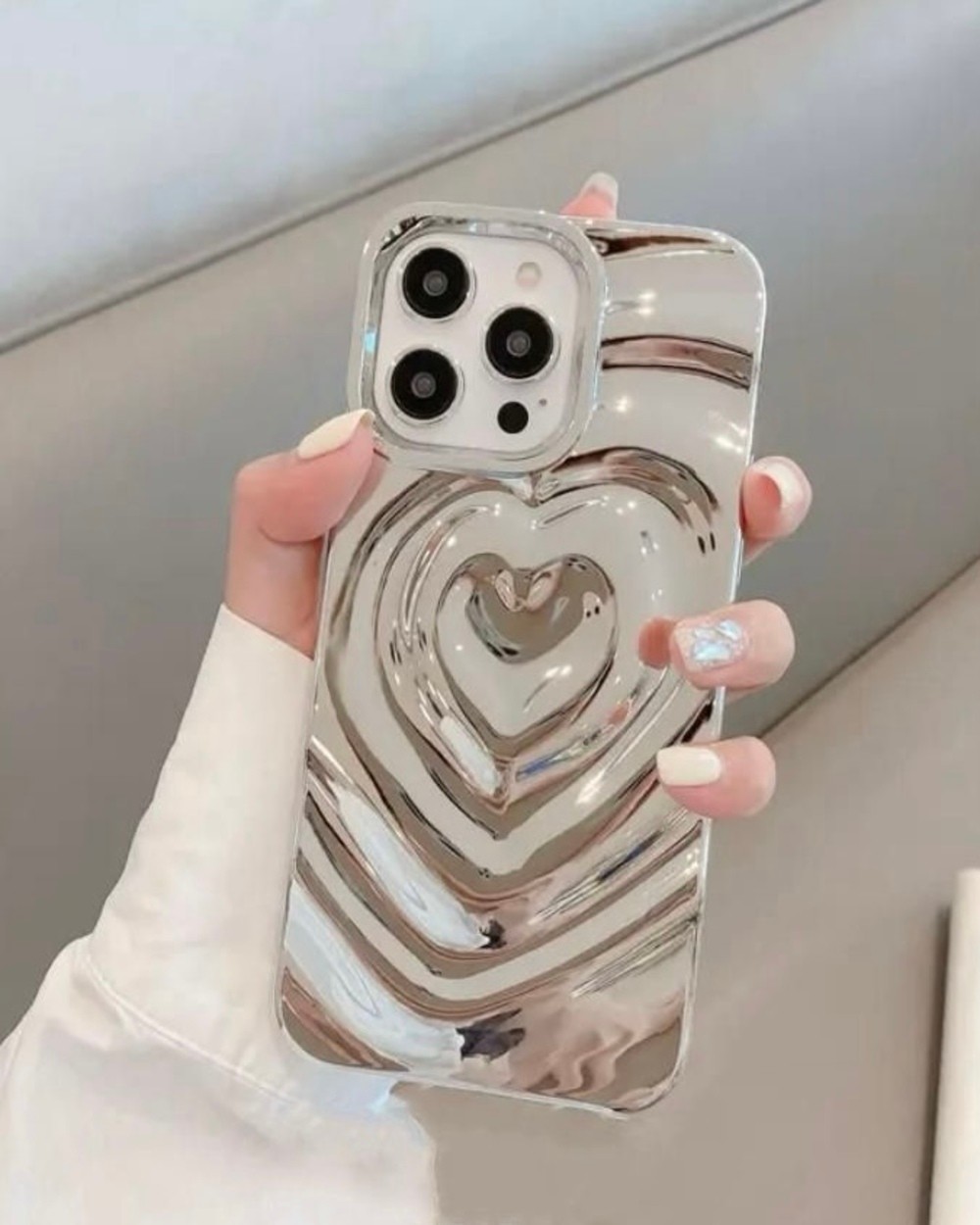 Iphone Uyumlu Kalpli Dalgalı Love Kılıf