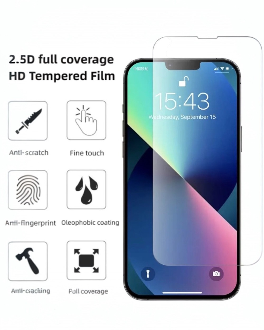 Iphone Uyumlu Full HD Tam Ekran Kaplayan Kırılmaz Cam