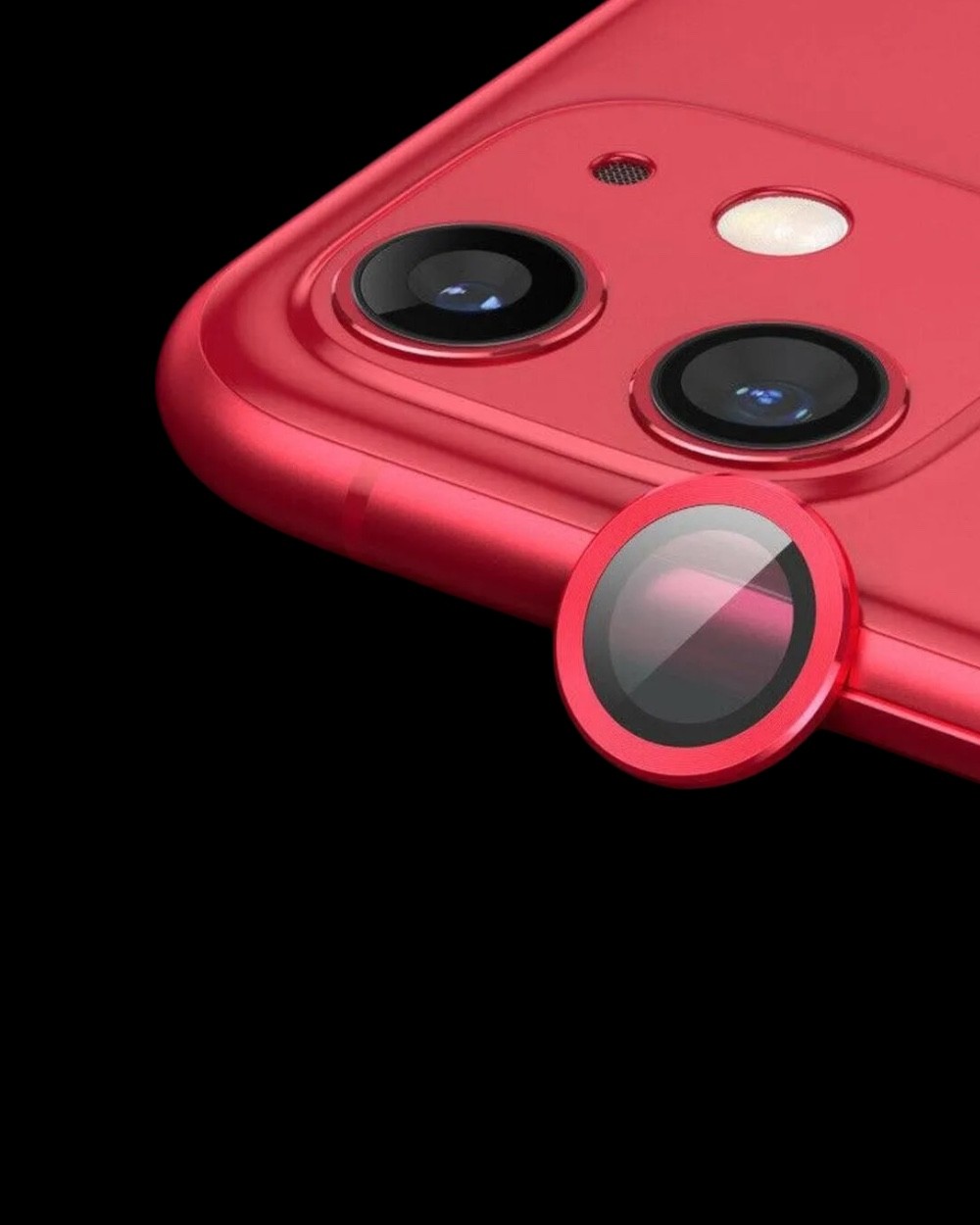 Iphone 11 - 12 Uyumlu Takma Aparatlı Cam Safir Kamera Lens Koruyucu