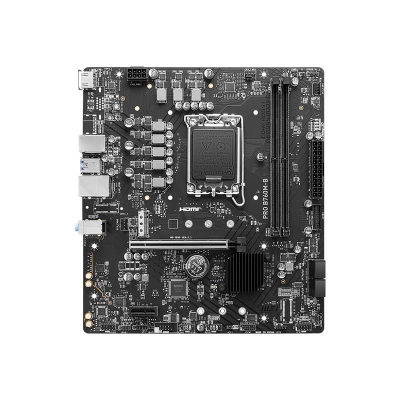 MSI PRO B760M-B DDR4 6400MHZ 1XHDMI 1XM.2 USB 3.2 MATX 1700P (12. / 13. VE 14. NESİL İŞLEMCİ UYUMLU)