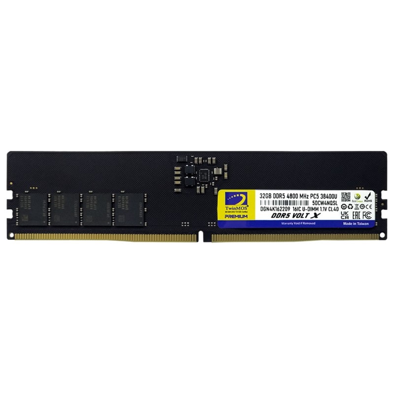 32 GB DDR5 4800MHZ TWINMOS CL40 DT TMD532GB4800U40