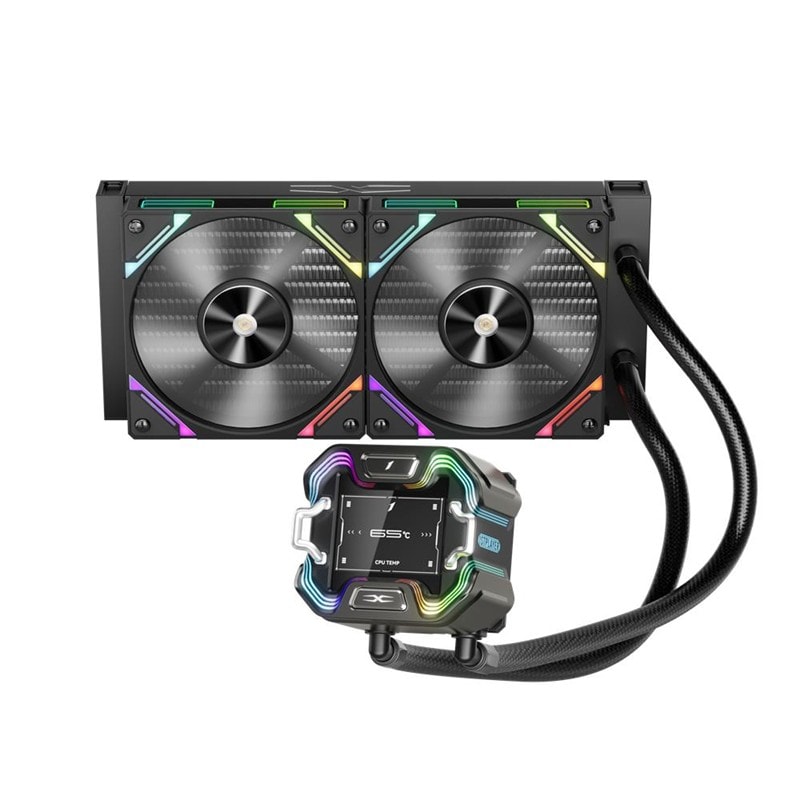 1ST PLAYER X STARSHIP 240MM SİYAH ARGB IPS 2.4" DİJİTAL EKRANLI AM5,AM4 / LGA1851, LG 1700 PREMIUM İŞLEMCİ SIVI SOĞUTUCU