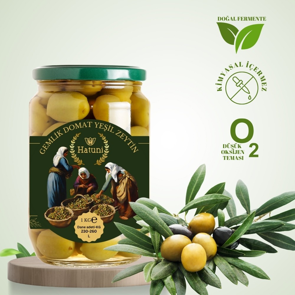 Gemlik Domat Yeşil Zeytin-L