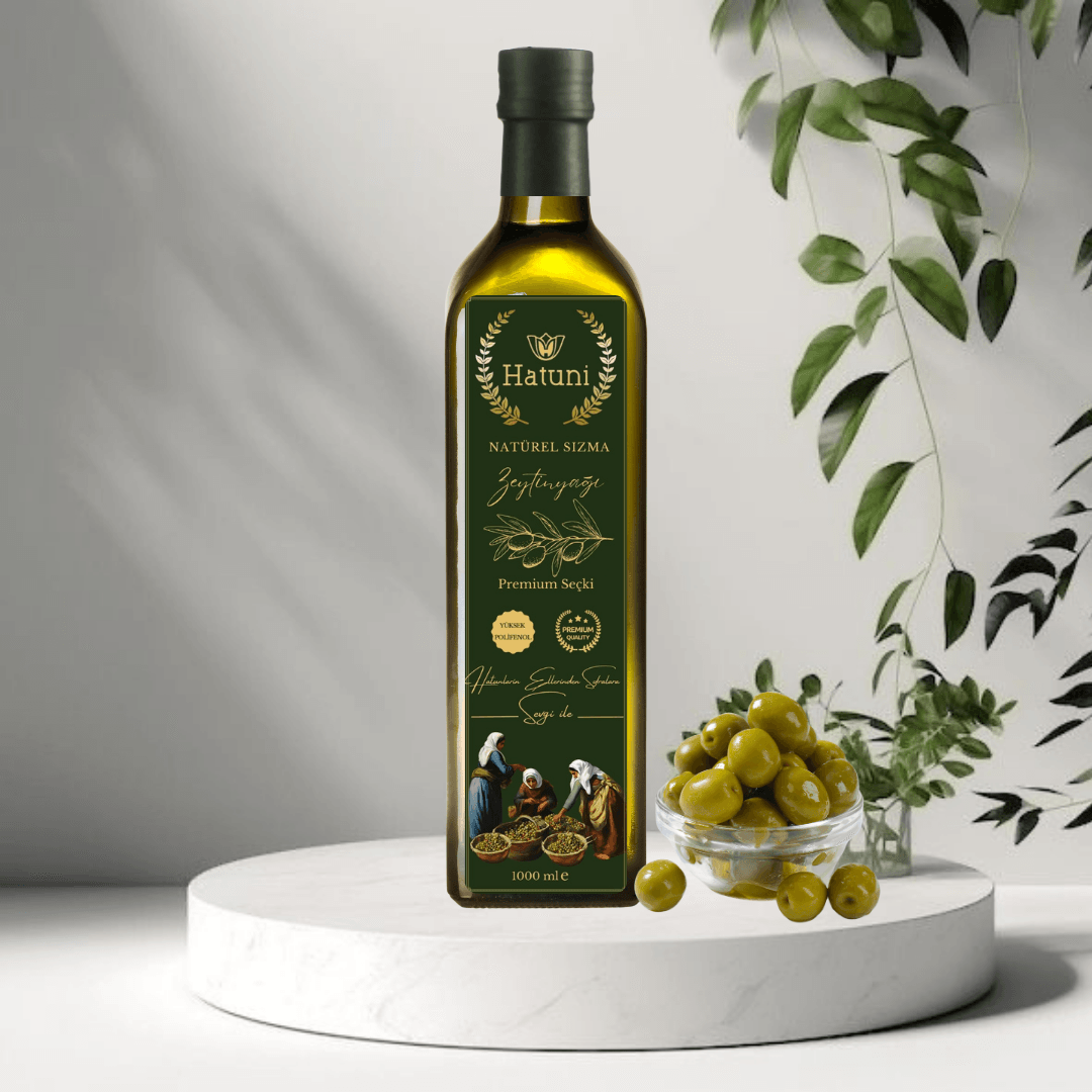 Premium Soğuk Sıkım Naturel Sızma Zeytinyağı Maraska Şişe (1 LT)