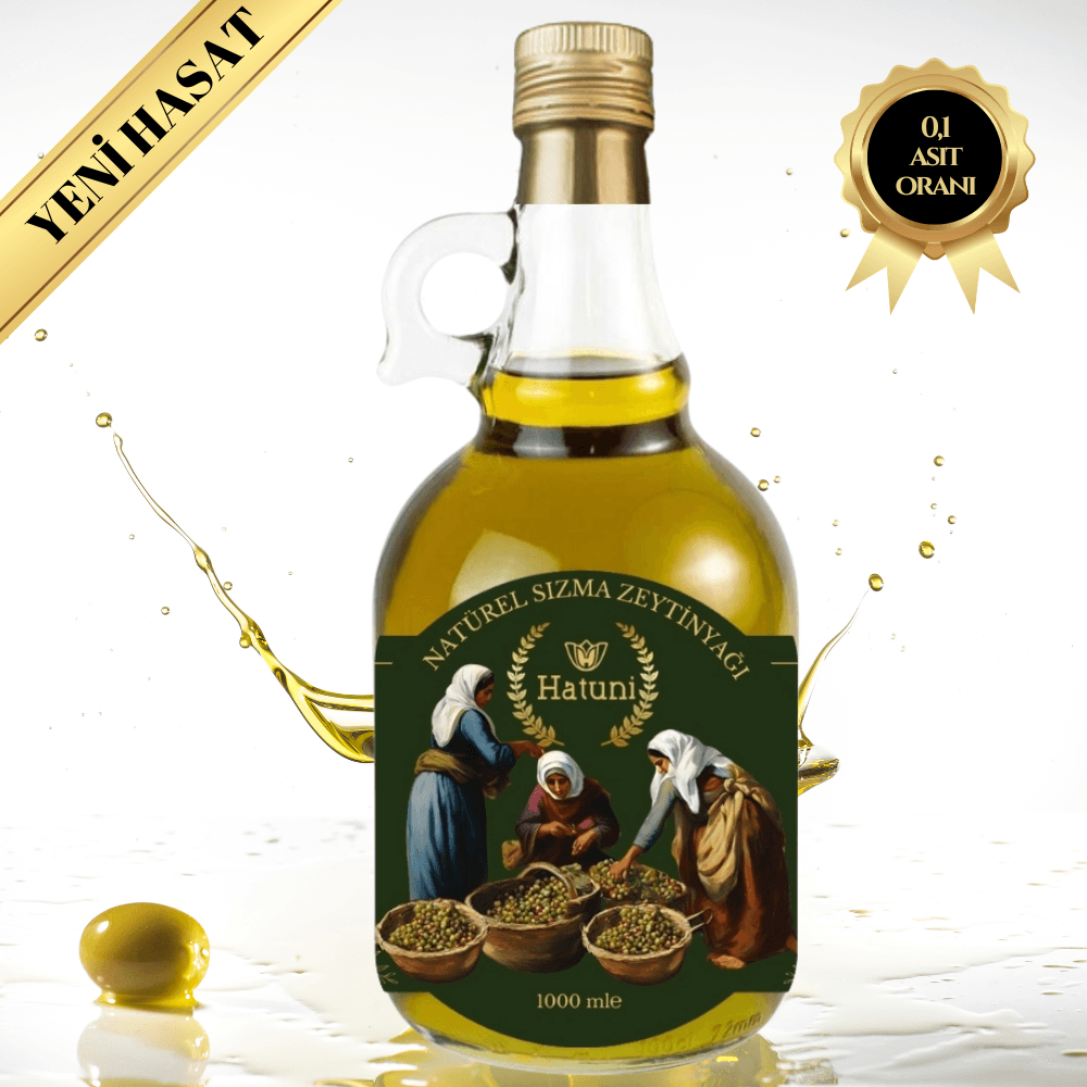 Premium Soğuk Sıkım Naturel Sızma Zeytinyağı Galon Şişe ( 1LT )