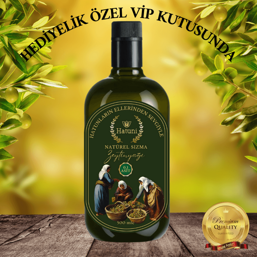 Premium Natürel Sızma Zeytinyağı Biolio Şişe Hediyelik Kutulu ( 500 ml )
