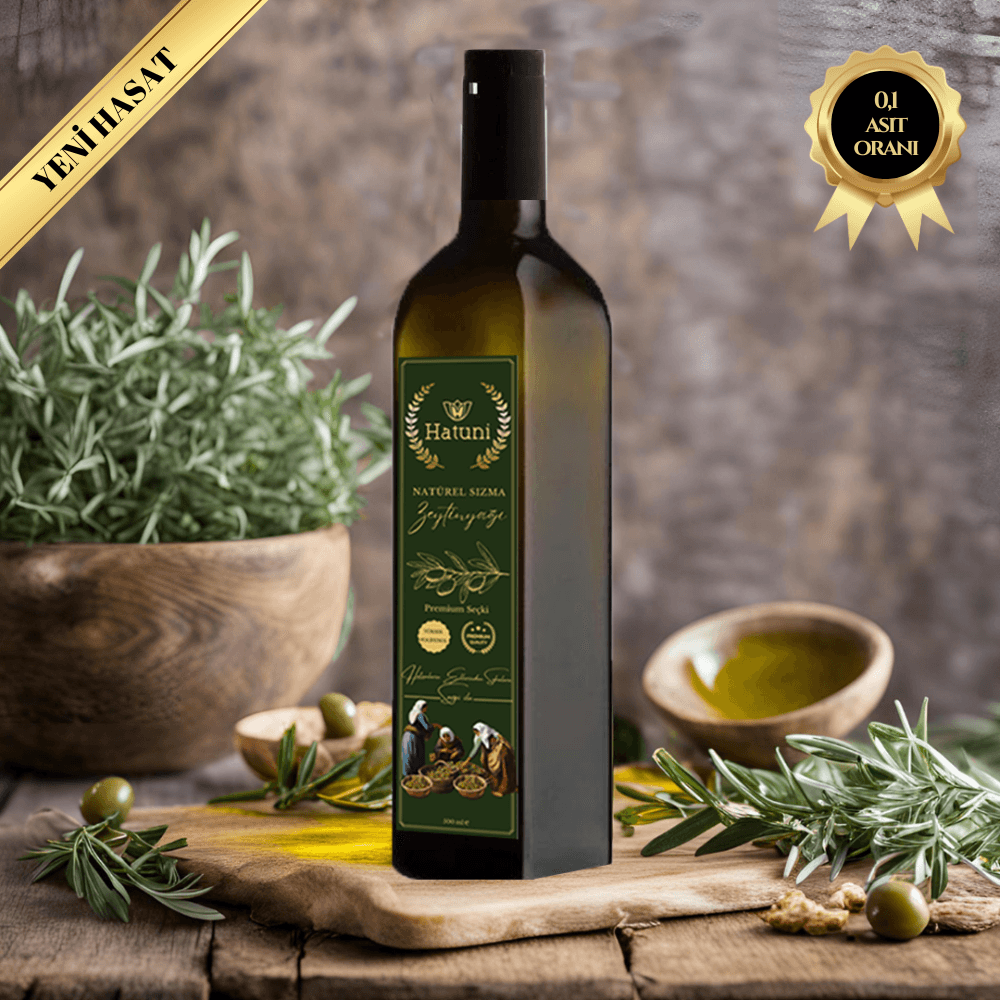 Premium Soğuk Sıkım Naturel Sızma Zeytinyağı Maraska Şişe ( 500ml )