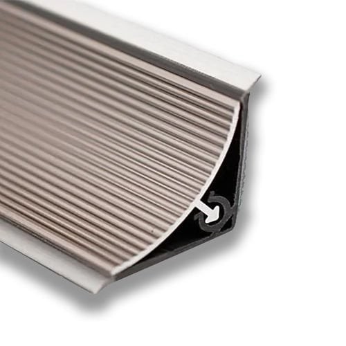 Aluminum Skirting Profile Concave Inside Striped Champagne 5 meters Without Accessories
