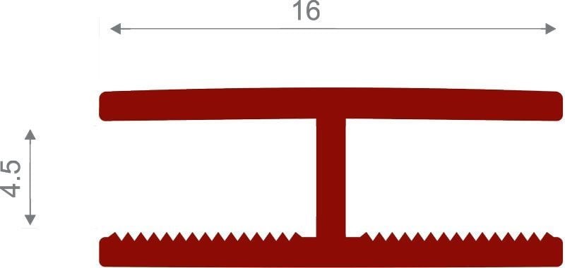 Rigid PVC Joint Profile H4mm Flat Beige