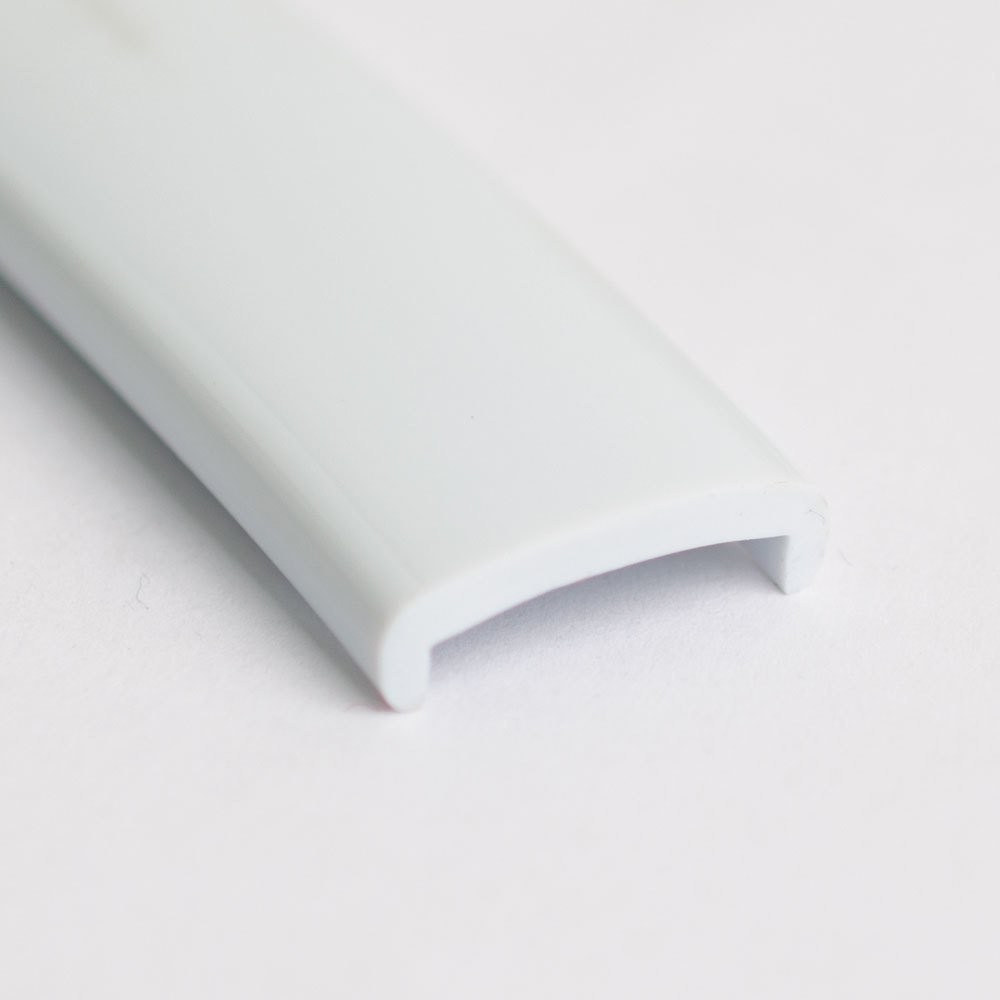 Soft PVC Edge Covering U18mm Plain White