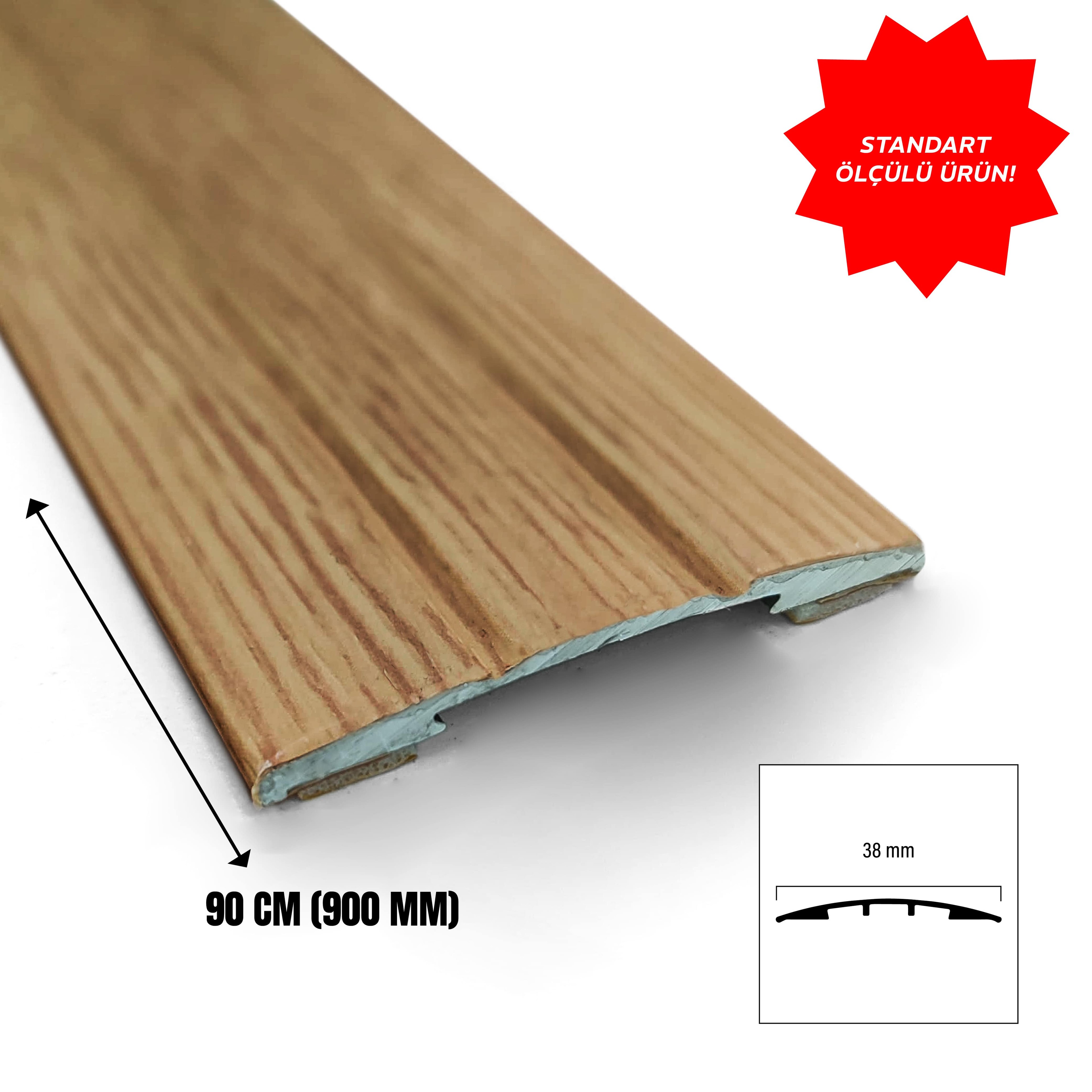 Alüminyum Kapı Eşik Çitası 38 mm Meşe -113  (90 cm)