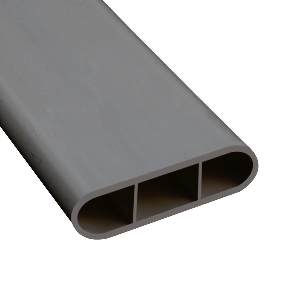 Hard PVC Profile Crib Oval Straight Gray