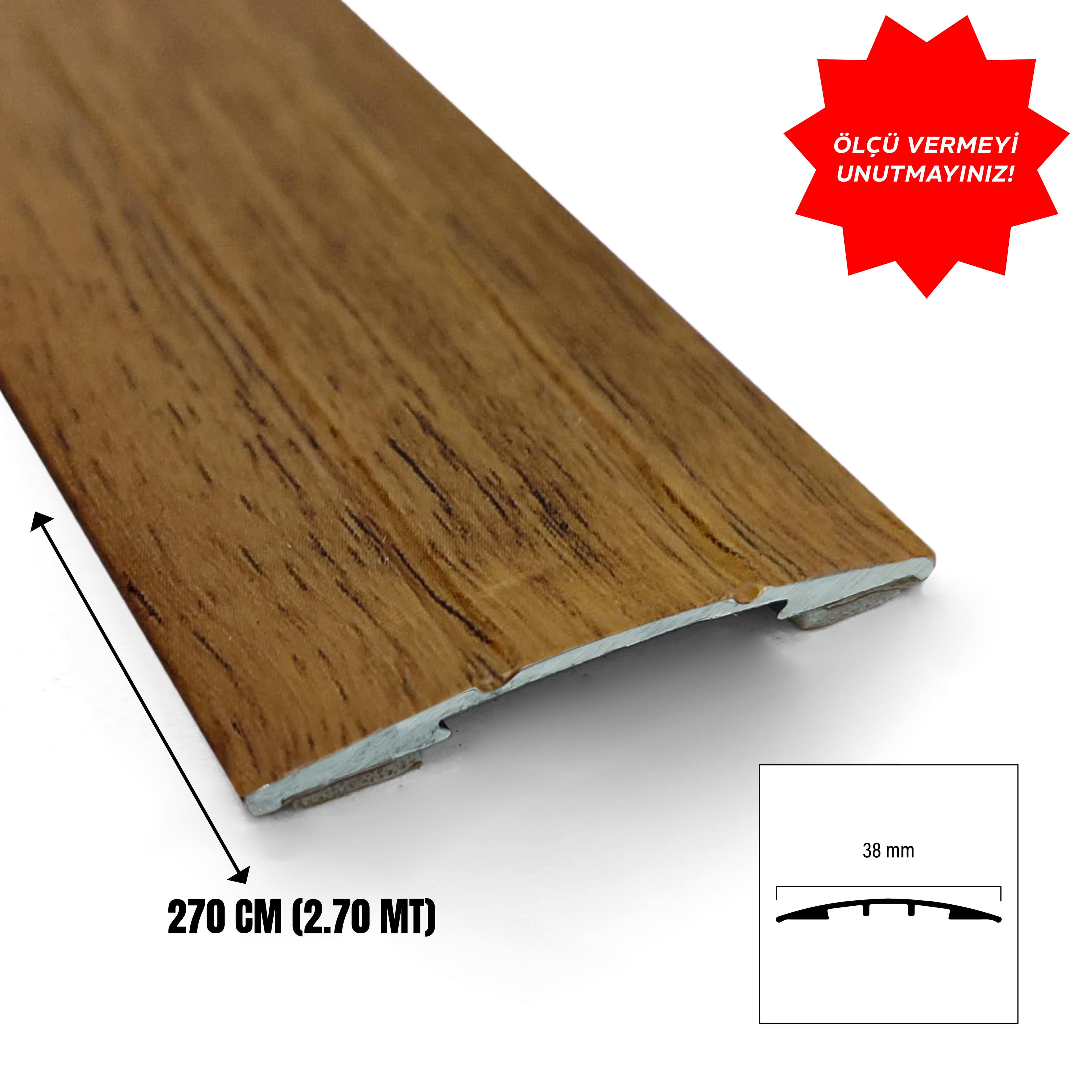 Alüminyum Kapı Eşik Çitası 38 mm Ceviz (270 cm)