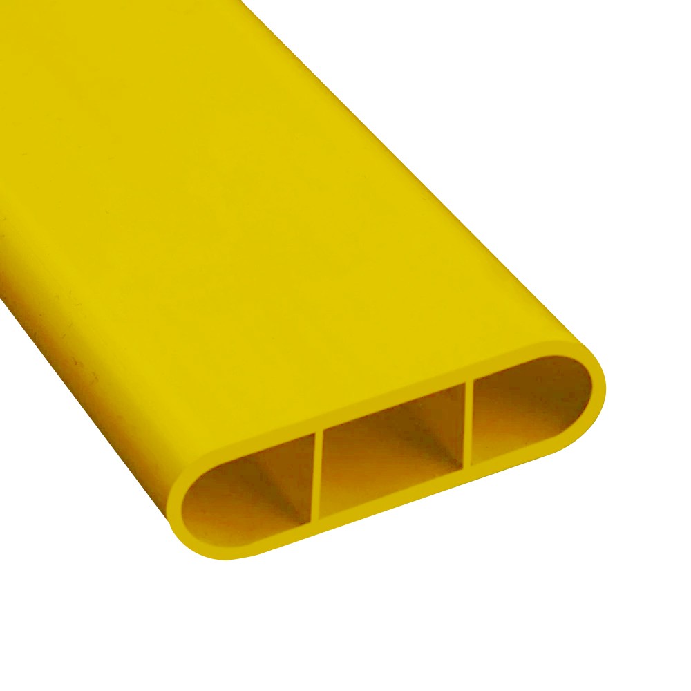 Straight PVC Profile Crib Oval Flat Yellow