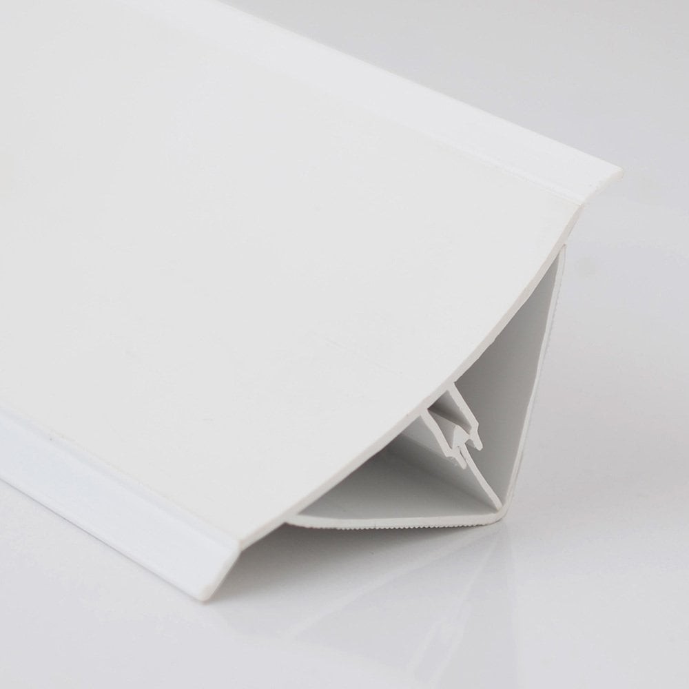 Baseboard PVC Profile 70x70 Internal Concave Flat White