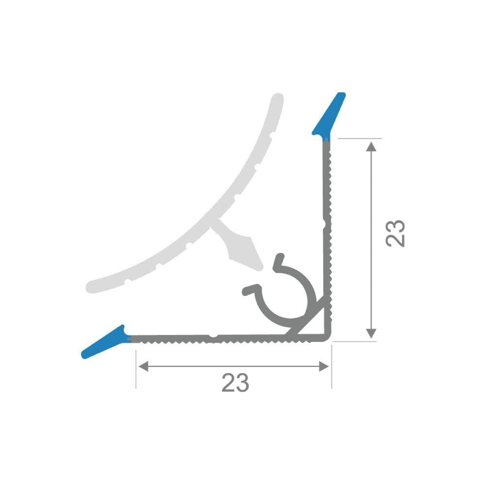 The PVC Baseboard Profile Inner Concave Coated Antique