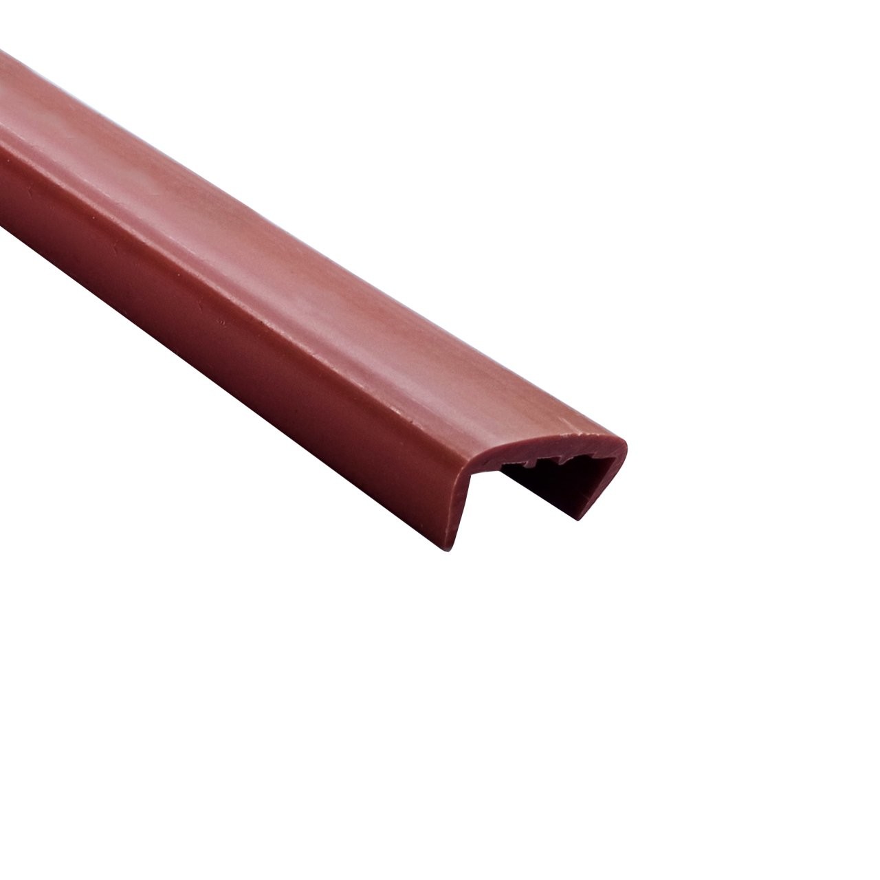 Hard PVC Edge Closing U Profile 16mm Straight Walnut