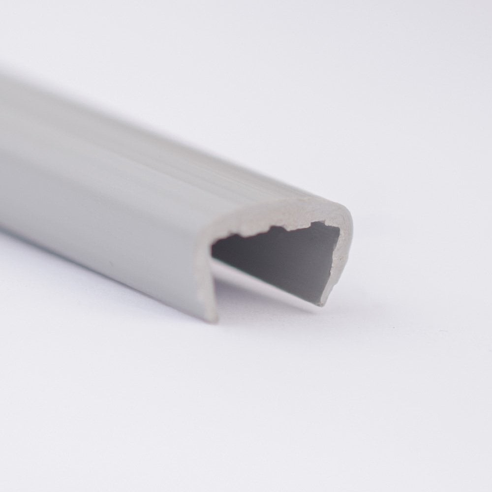 8 mm Sert U Kenar Kapama Gri 1 Boy 3 Metre