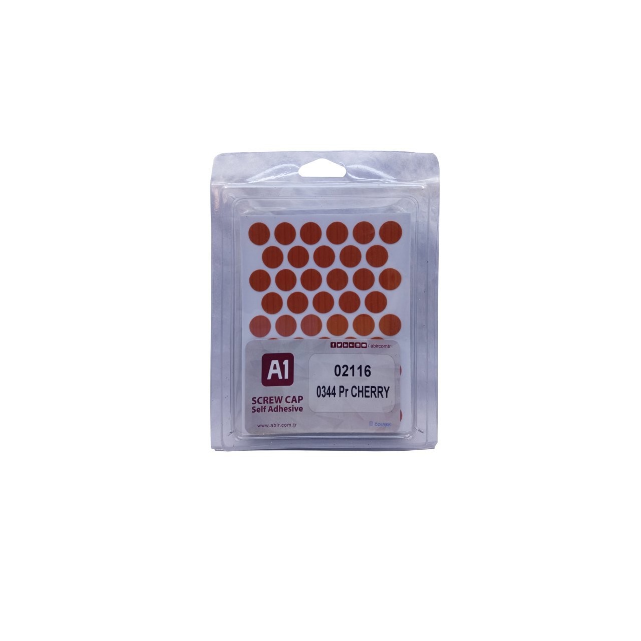  PVC Self-Adhesive Screw Cap with Pattern 14mm Pr Cherry