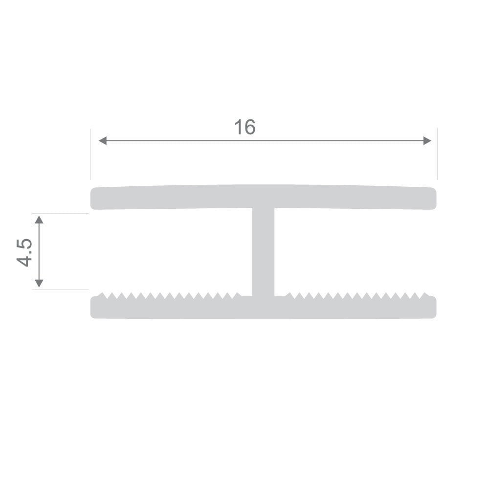 Rigid PVC Joint Profile H4mm Flat Black