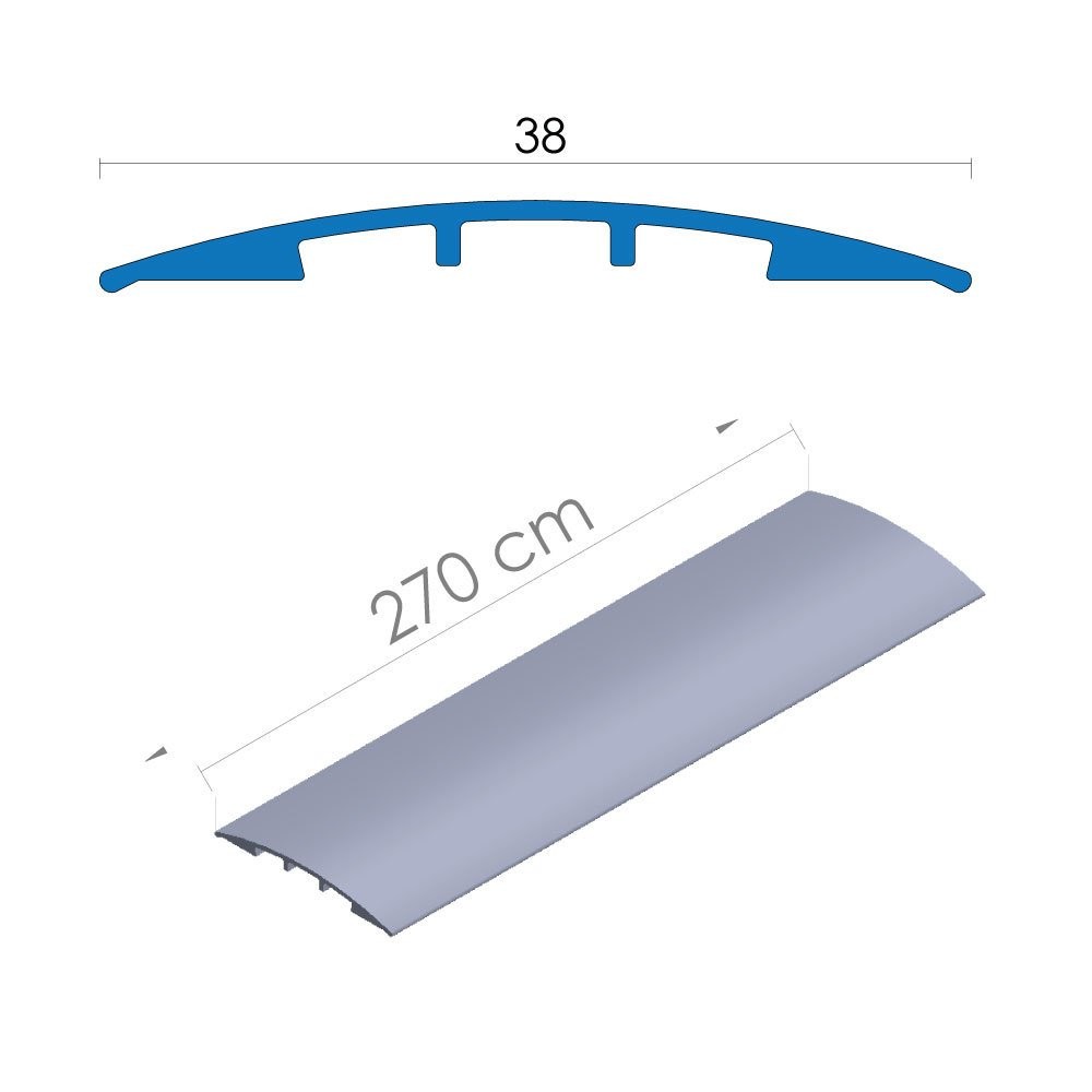 Pvc Kapı Eşik Çitası 38 mm Yenice Meşe-113-YM (270cm)