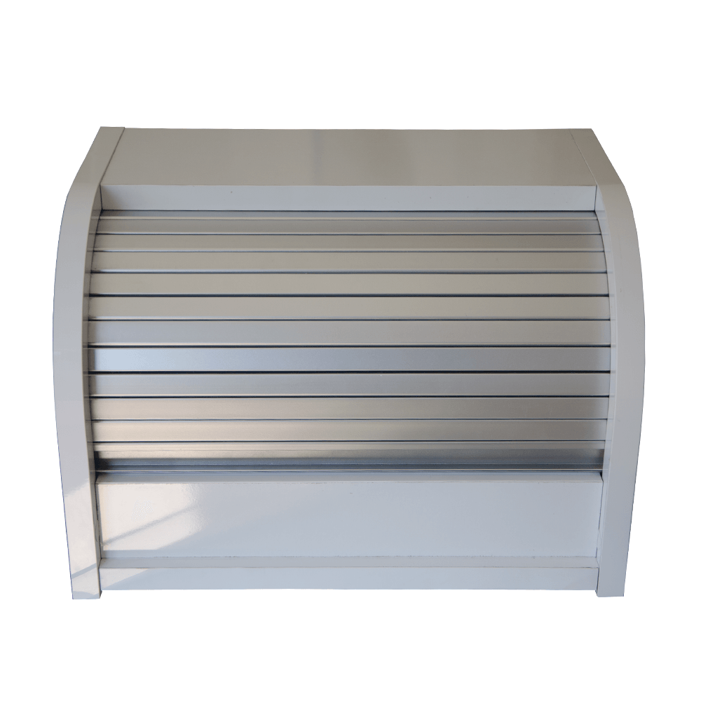 Chrome Bread Box with Roller Shutter