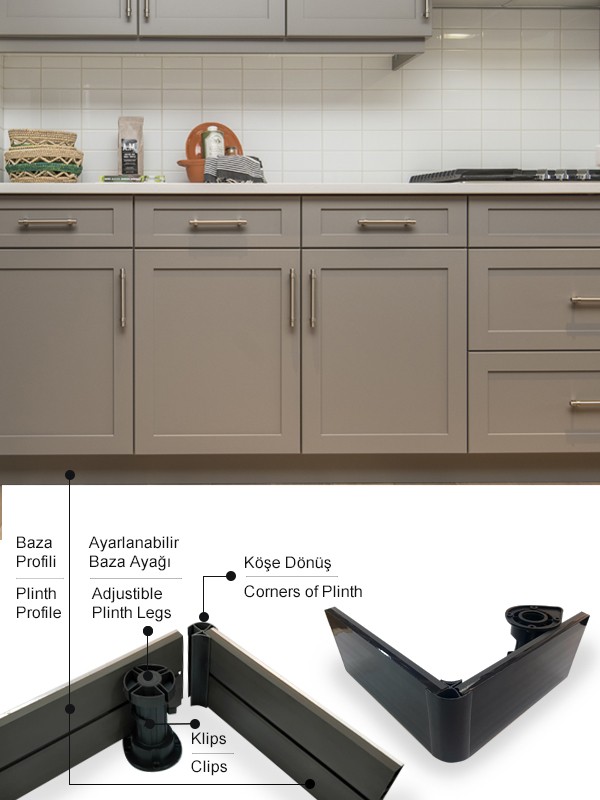 Baza Pvc Profil 150mm Hg Siyah