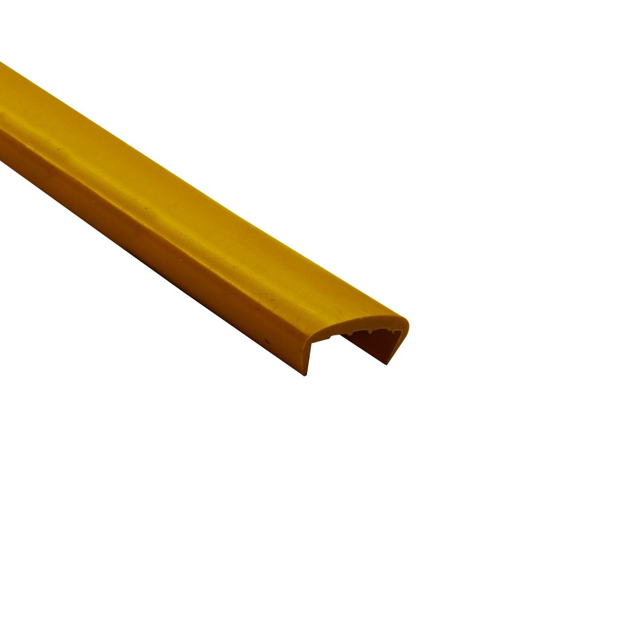 Hard PVC Edge Closing U Profile 16mm Straight Yellow
