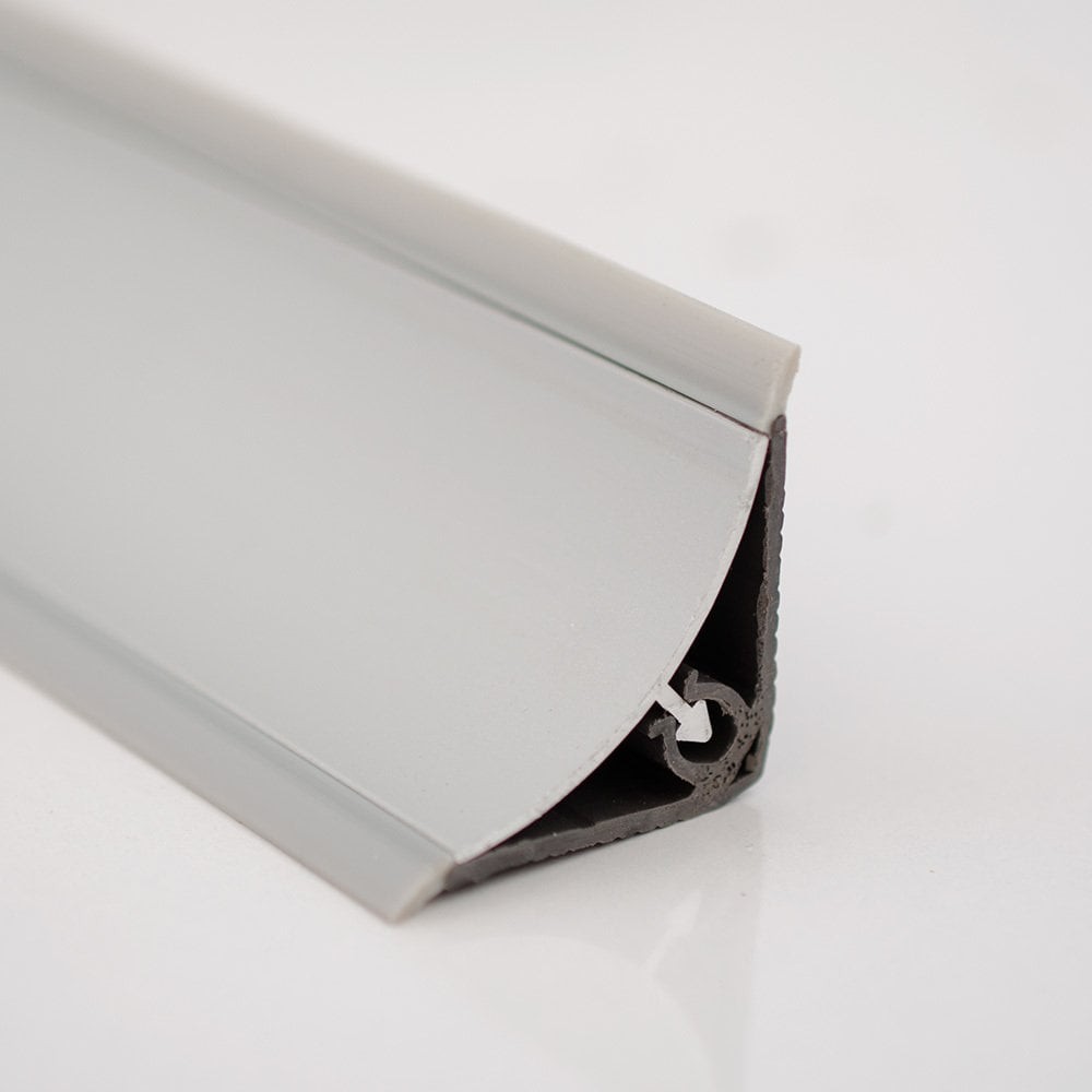 Aluminum Skirting Profile Concave Inside Straight Anodized