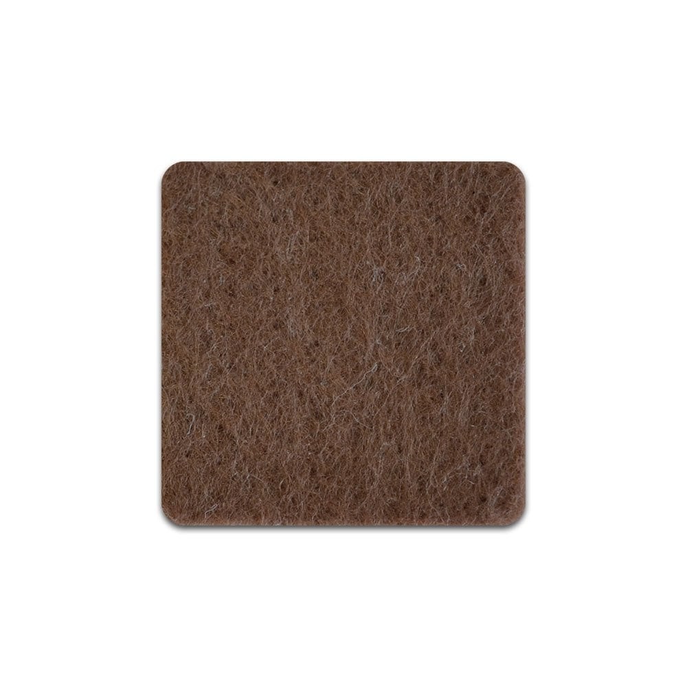 Self-Adhesive Floor Protector Felt, 5x5 cm, Brown, 8 Pieces