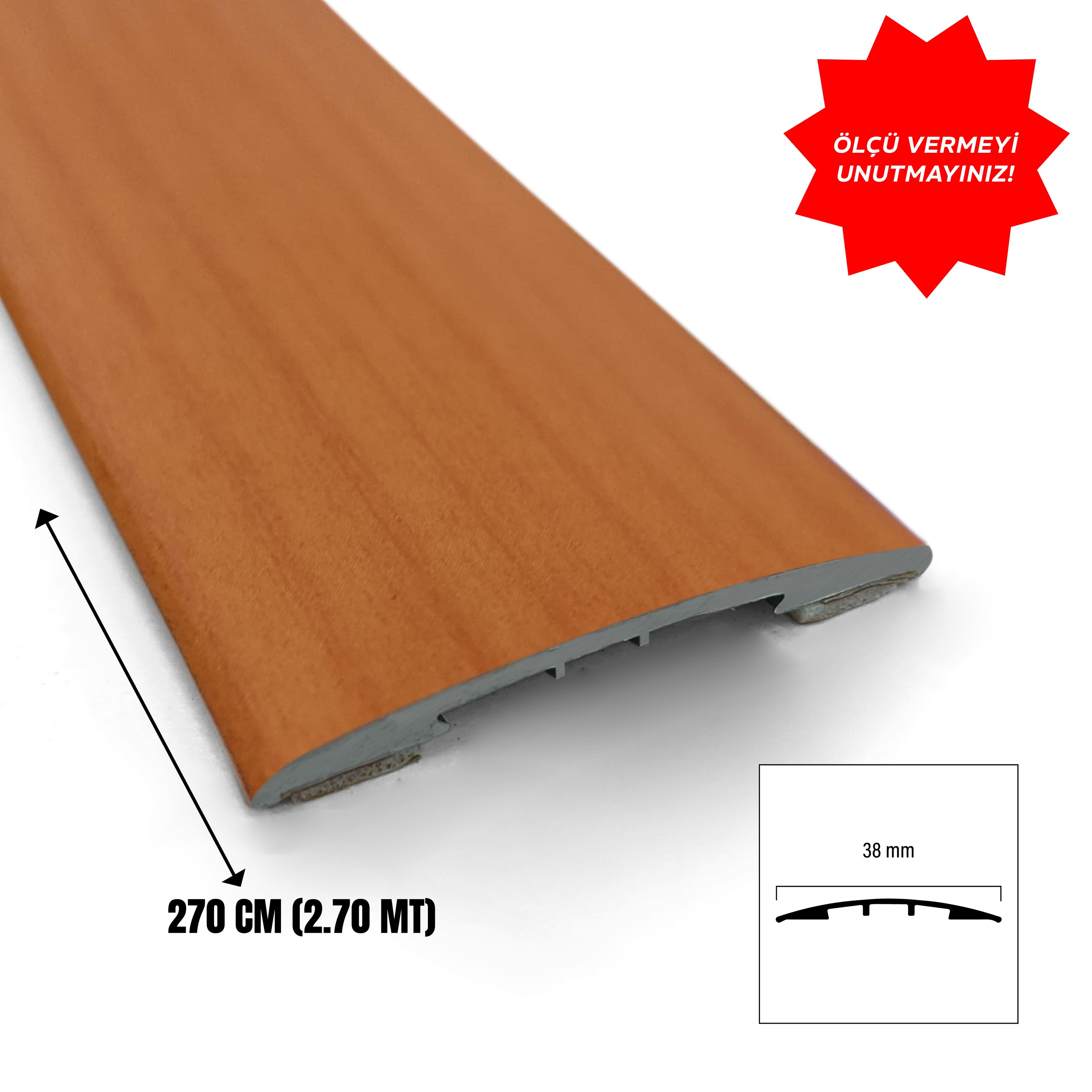 PVC Kapı Eşik Çıtası 38 mm Armut -104-B(270 cm)