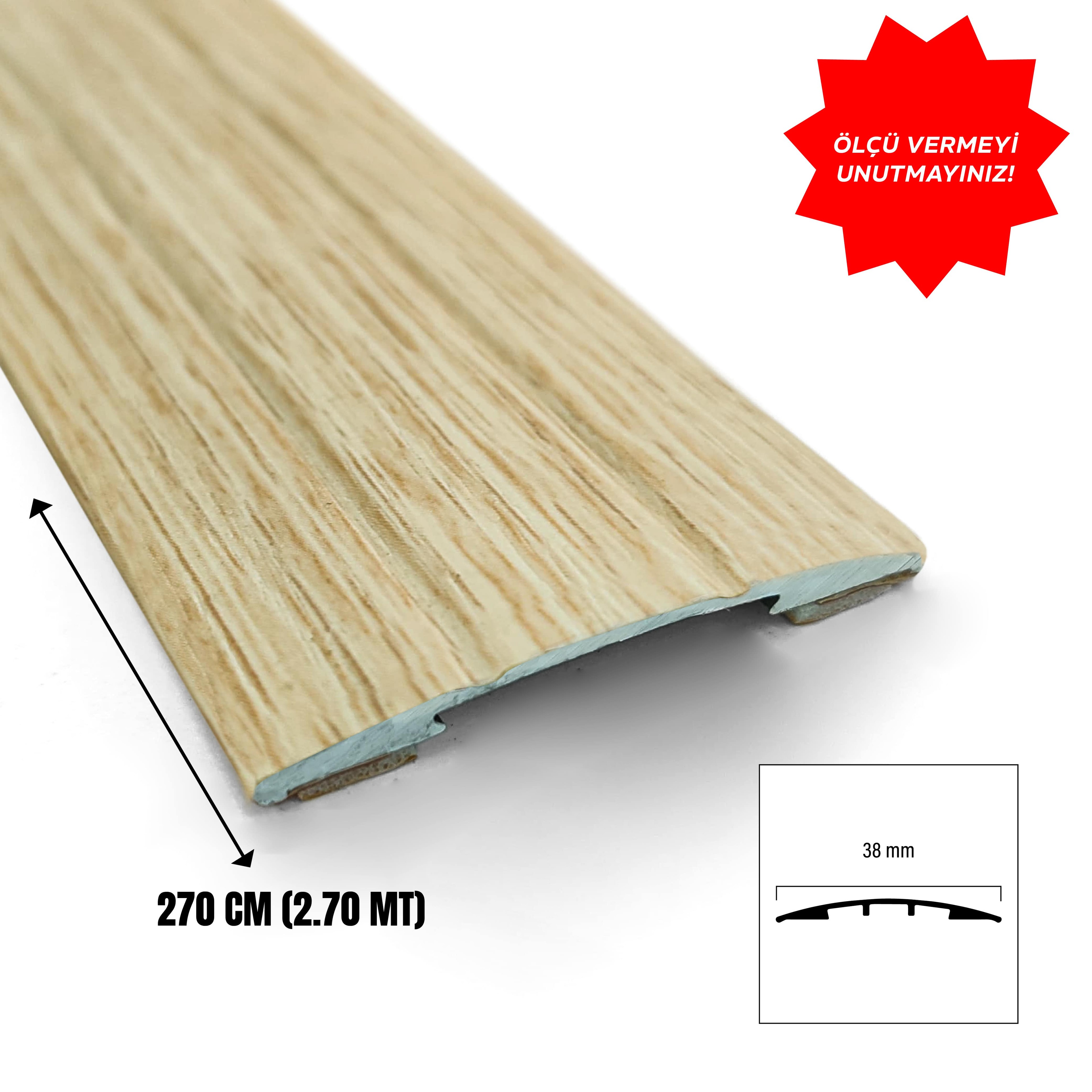 Alüminyum Kapı Eşik Çitası 38 mm Yenice Meşe -113 YM (270 cm)