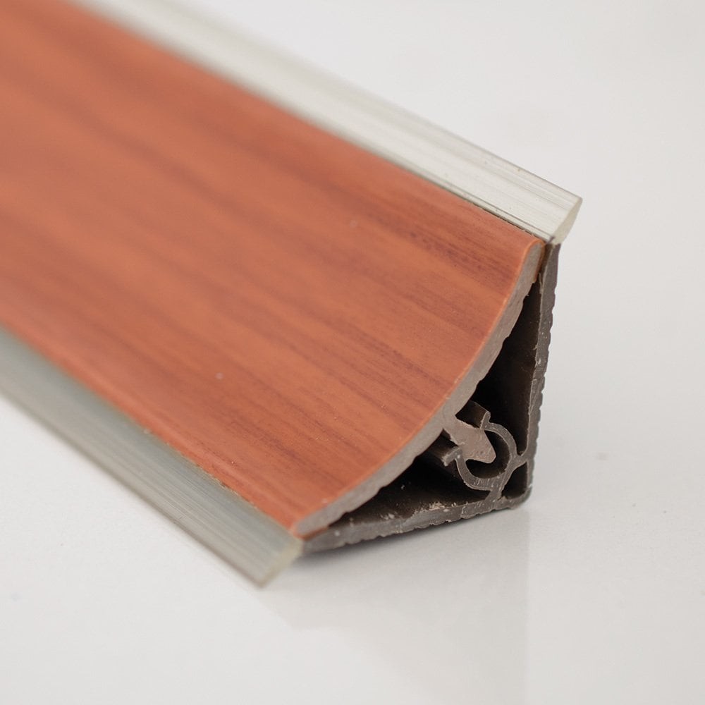 The PVC Baseboard Profile Inner Concave Coated Cherry