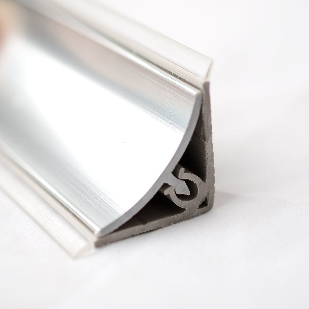 Süpürgelik Pvc Profil İç Bükey Kaplamalı Alüminyum Silver