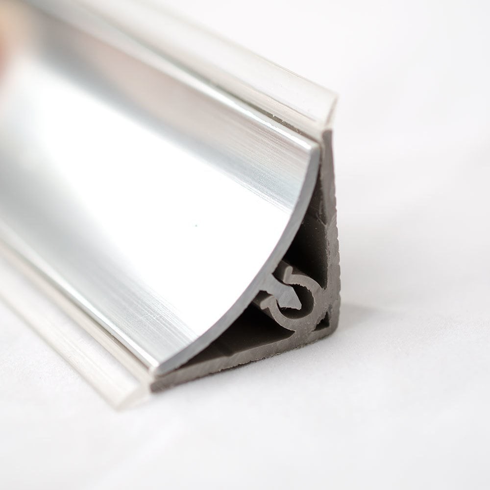 The PVC Baseboard Profile Inner Concave Coated Aluminum Silver